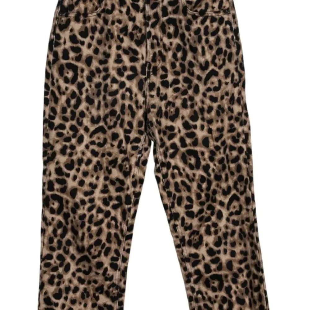 Reformation Leopard High-Rise Straight Leg Pants - Picture 2 of 5